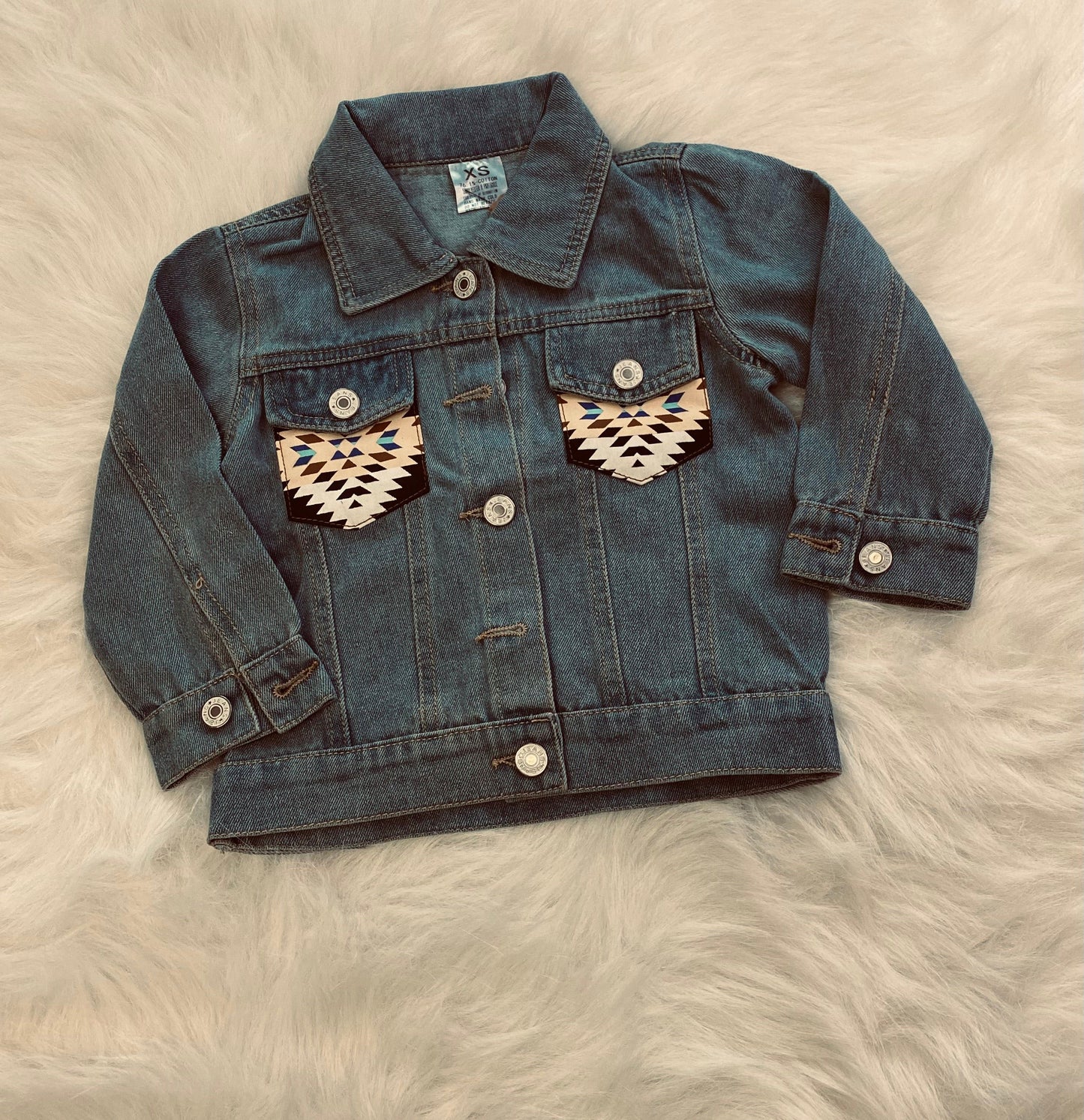 Item 363-Aztec Patch Jean Jacket