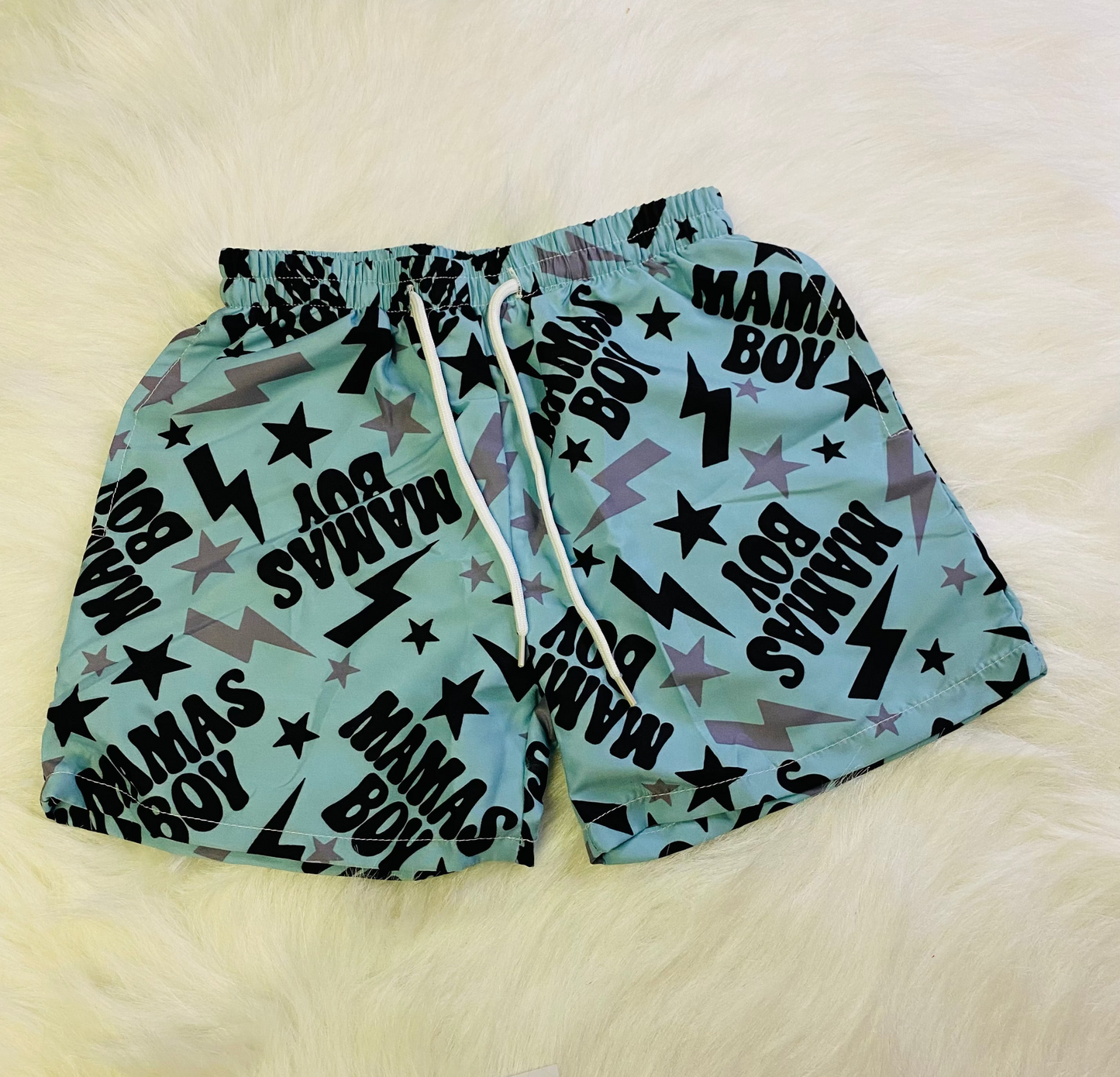 382- "Mamas Boy" Swim Trunks