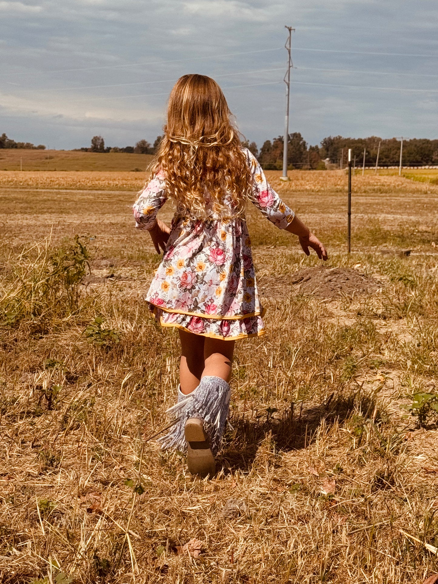 647 Wildflower Ruffle Dress