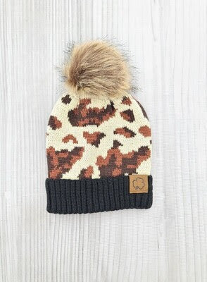 HB769 Cowhide Girls Beanie