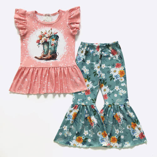 Teal Boots Bell Outfit 352