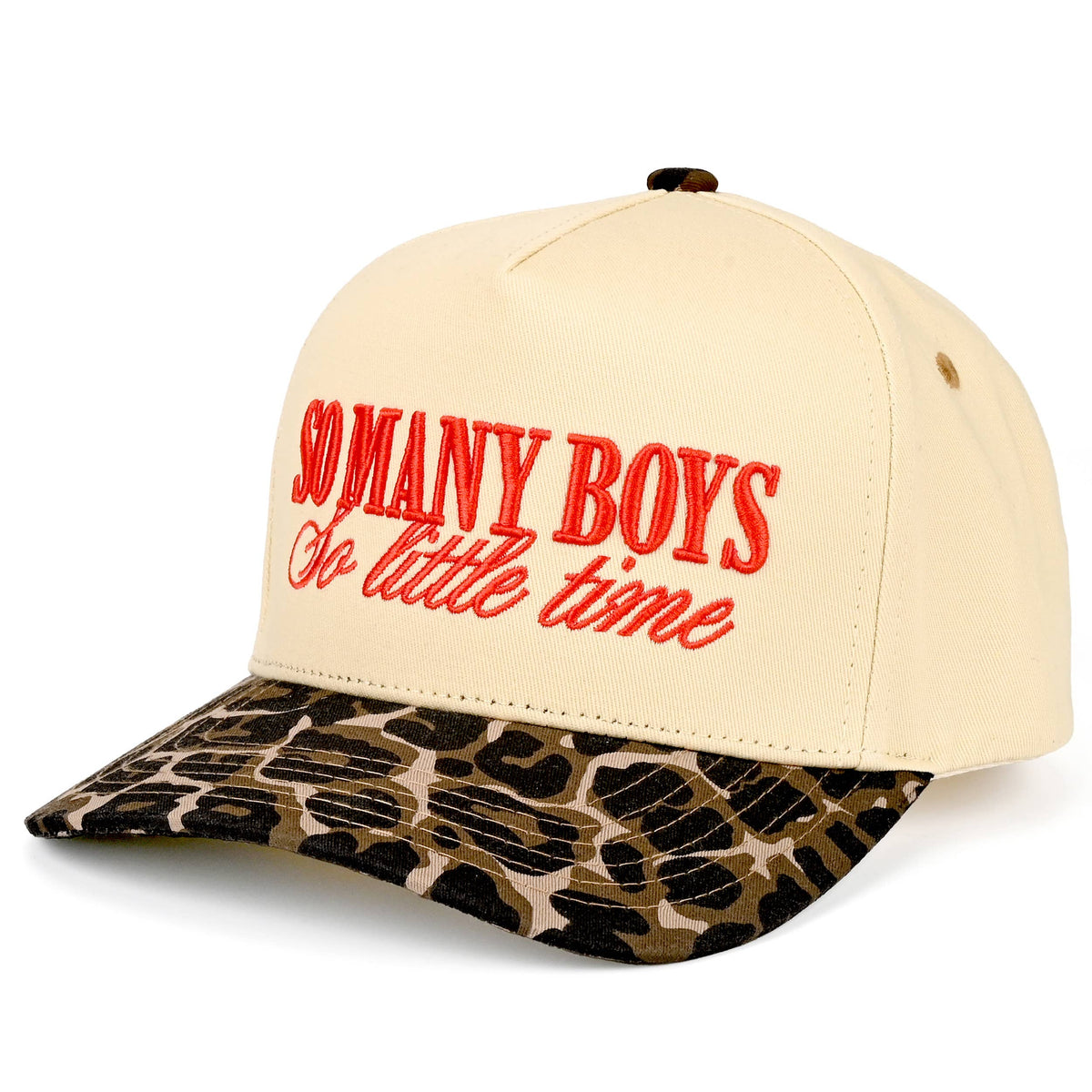 C.C SO MANY BOYS SO LITTLE TIME Letter Two Tone Trucker Hat