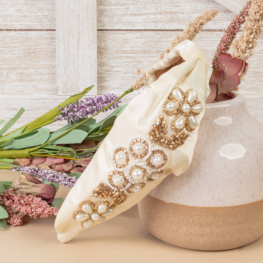 Beaded Flower Headband