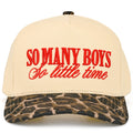 C.C SO MANY BOYS SO LITTLE TIME Letter Two Tone Trucker Hat