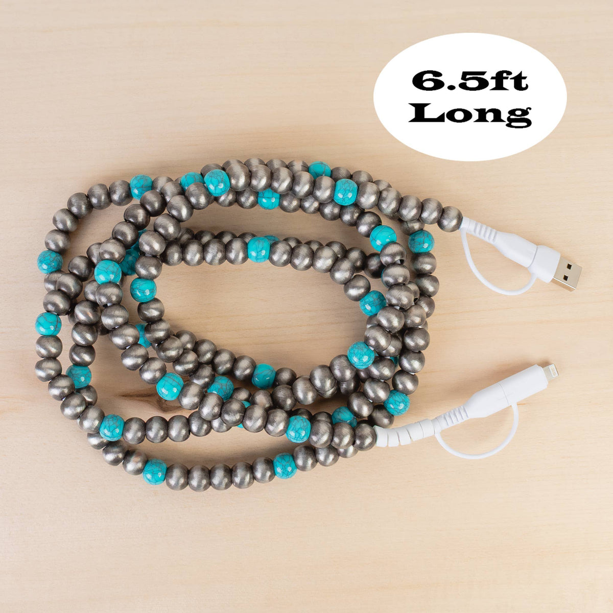 4-in-1 Extra Long Beaded Charging Cable