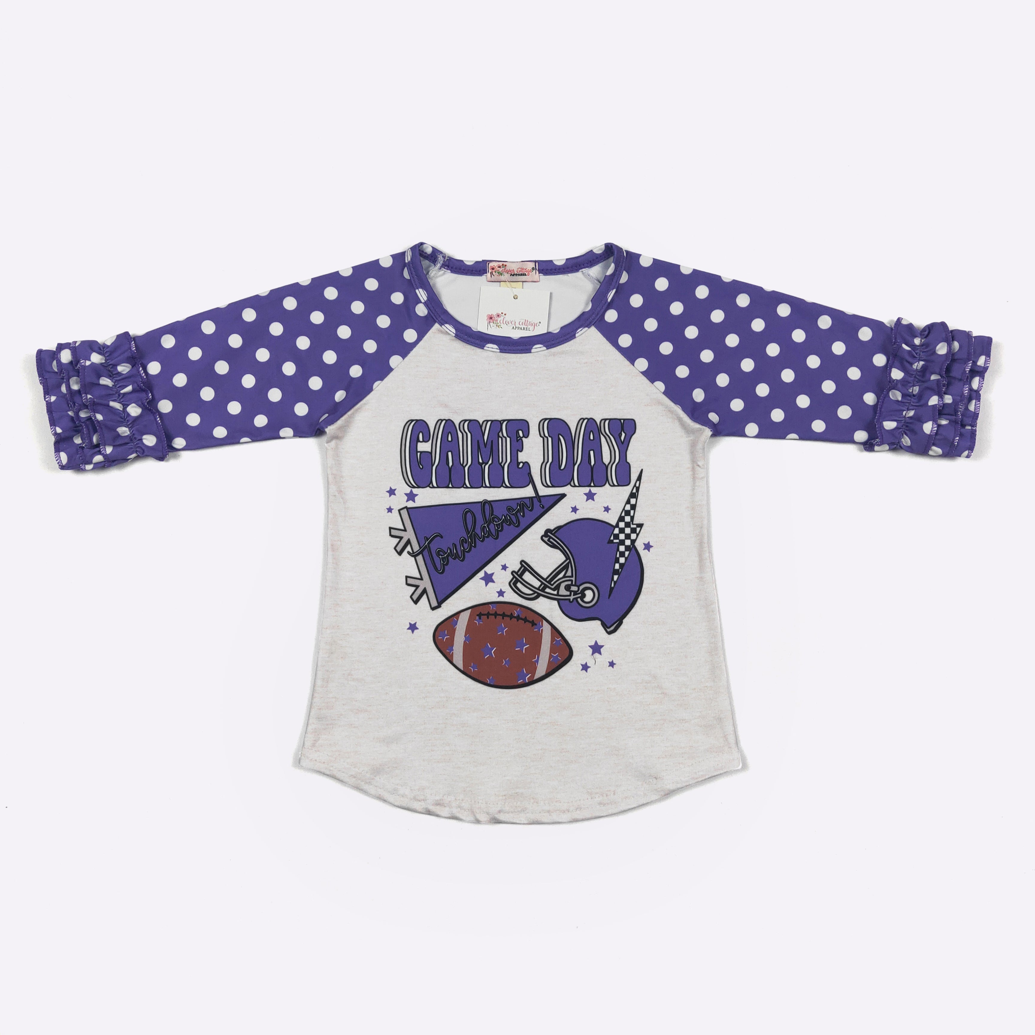 Item 410 Purple Game Day Raglan