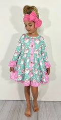 449 Aqua Noel Dress