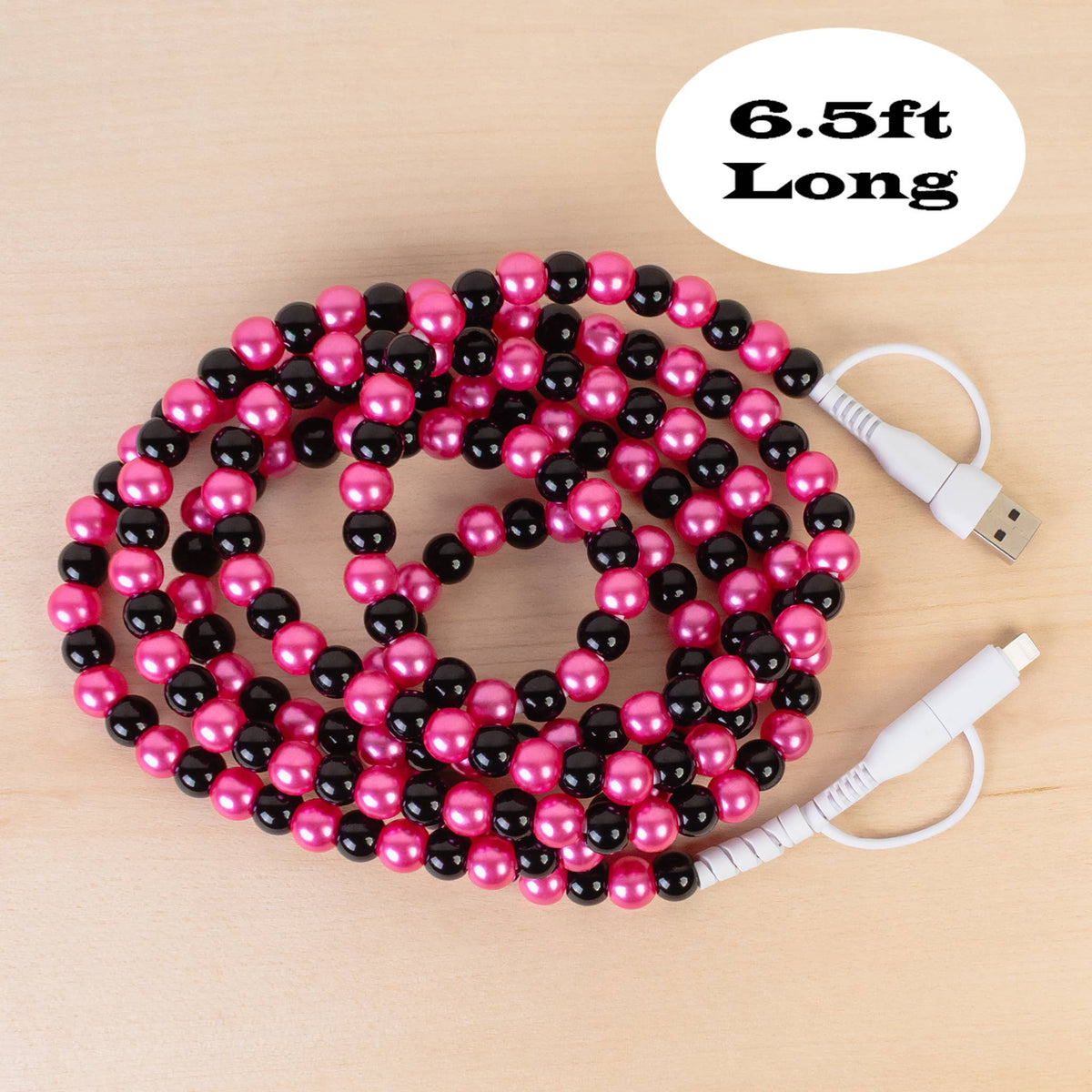 4-in-1 Extra Long Beaded Charging Cable 