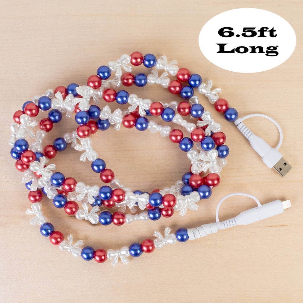 4-in-1 Extra Long Beaded Charging Cable