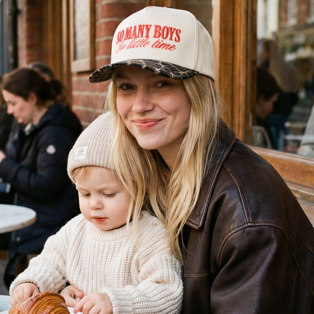 C.C SO MANY BOYS SO LITTLE TIME Letter Two Tone Trucker Hat