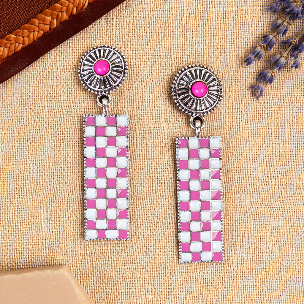 Checkered Earrings