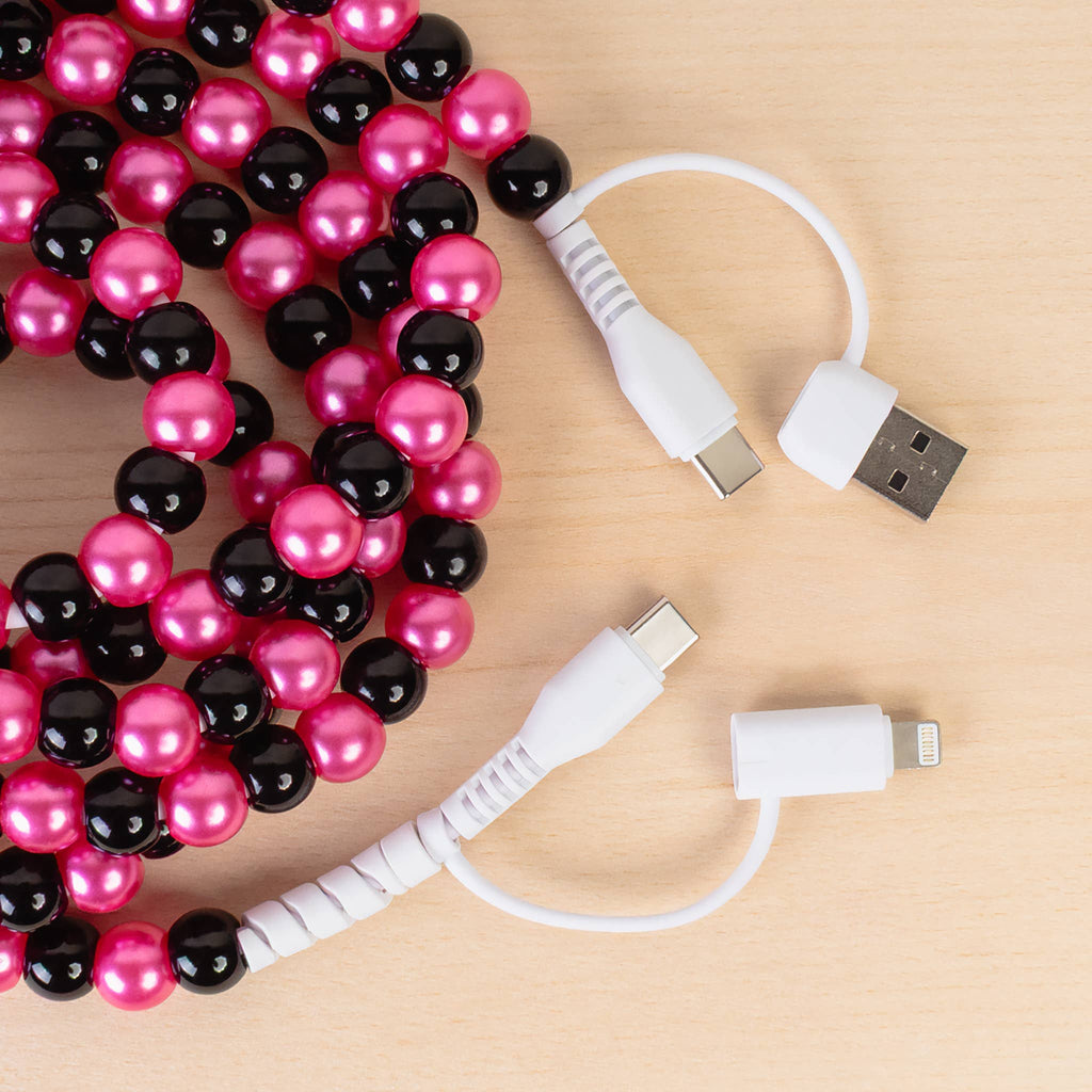 4-in-1 Extra Long Beaded Charging Cable 