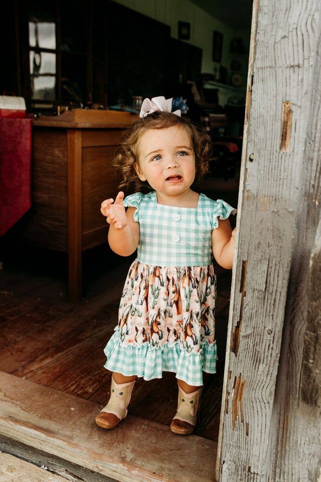 Desert Dasher Plaid Dress, 0-5T