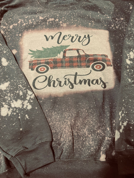 SSACM1 "Merry Christmas" Bleached Sweatshirt