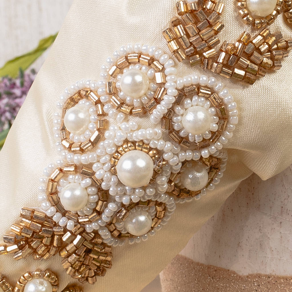 Beaded Flower Headband