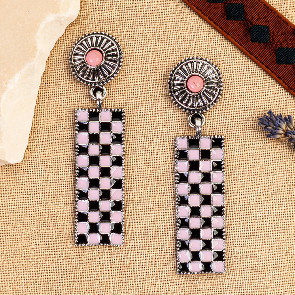 Checkered Earrings