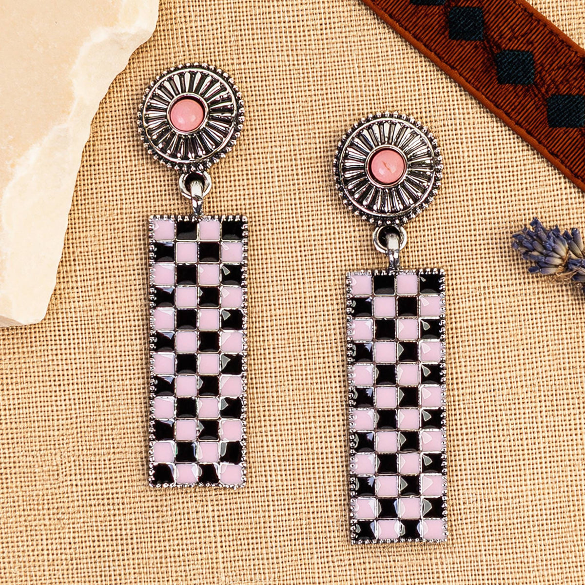 Checkered Earrings
