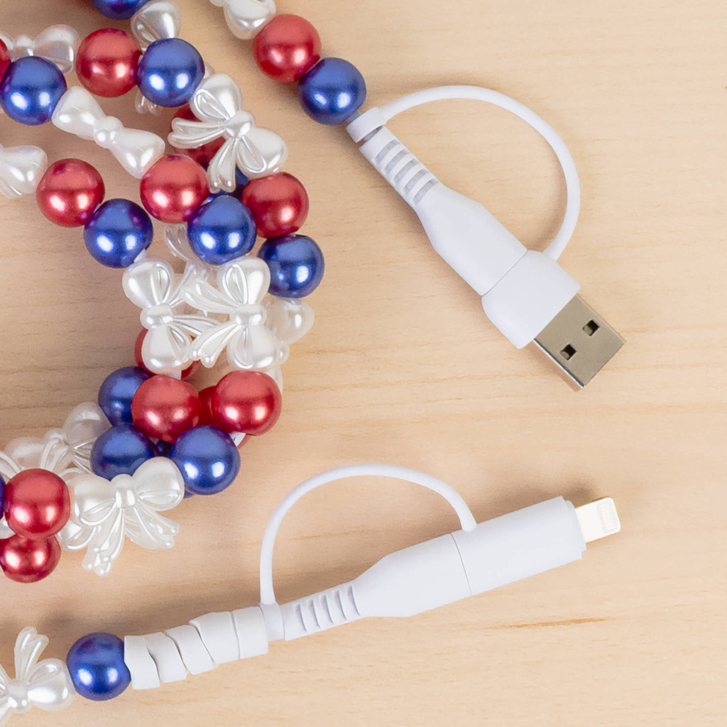 4-in-1 Extra Long Beaded Charging Cable
