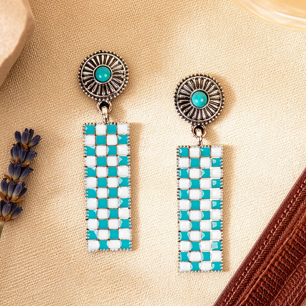 Checkered Earrings