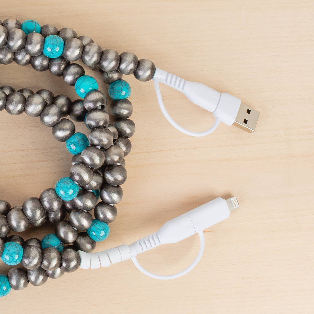 4-in-1 Extra Long Beaded Charging Cable