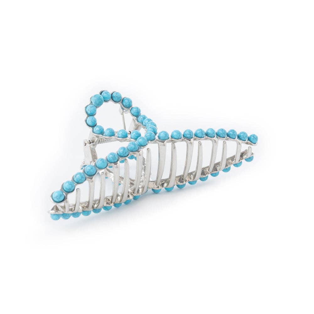 Azure Arc Hair Clip in Cerulean Blue