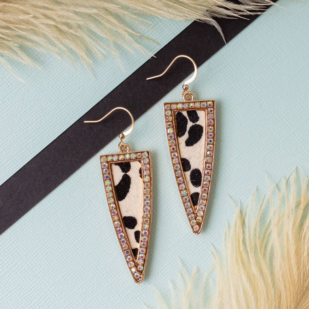 Triangle Animal Print Earrings