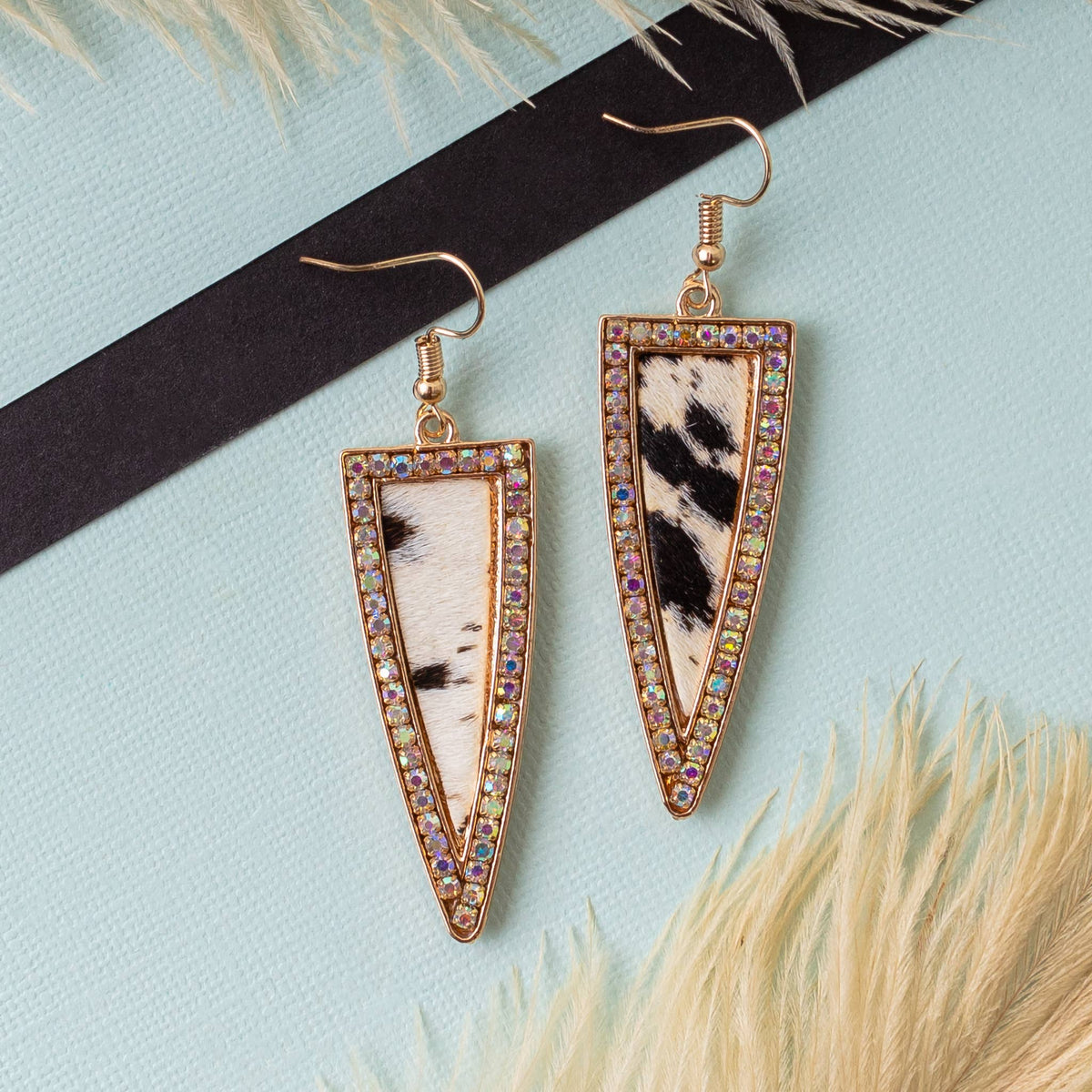 Triangle Animal Print Earrings