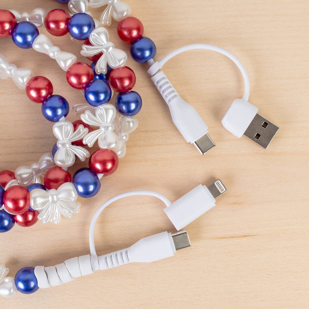4-in-1 Extra Long Beaded Charging Cable