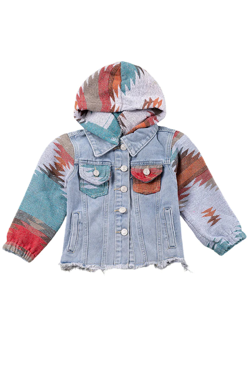 Aztec Denim Hoodie