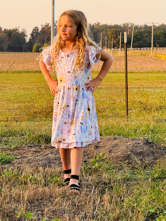 554 Bumble Bees and Flowers Dress