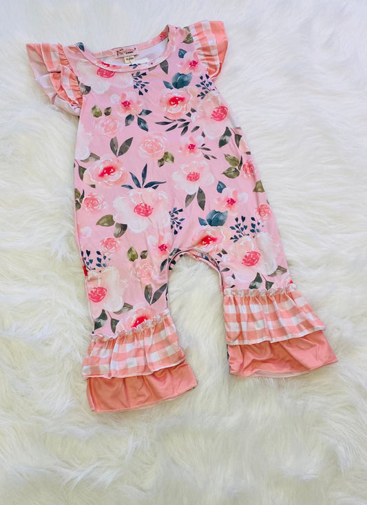 Item 404 Checkered Pink Onesie