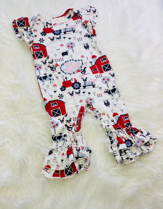 Item 406 Red Girls Romper