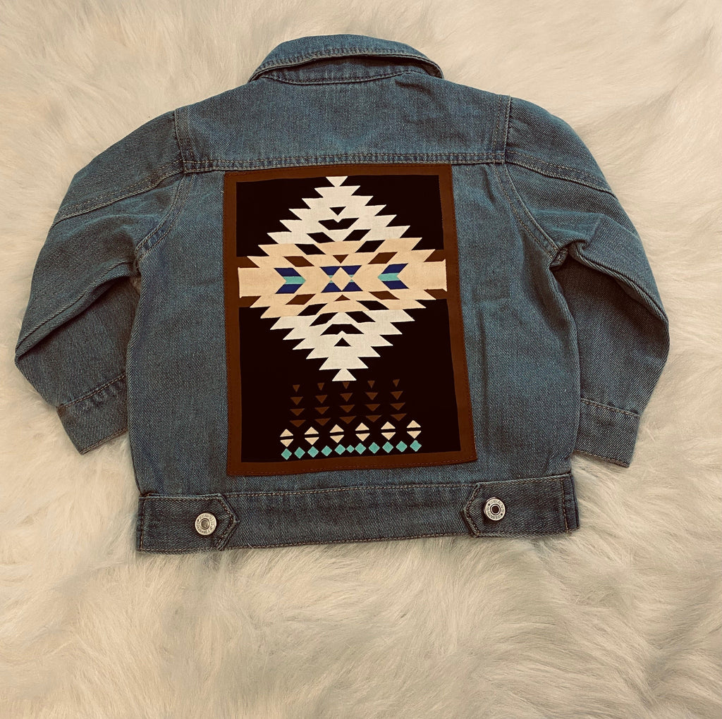 Item 363-Aztec Patch Jean Jacket