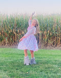 557-Pink Checkered Dress