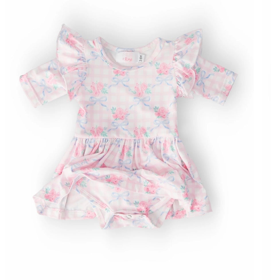 557B Ribbons and Bows Twirl Onesie