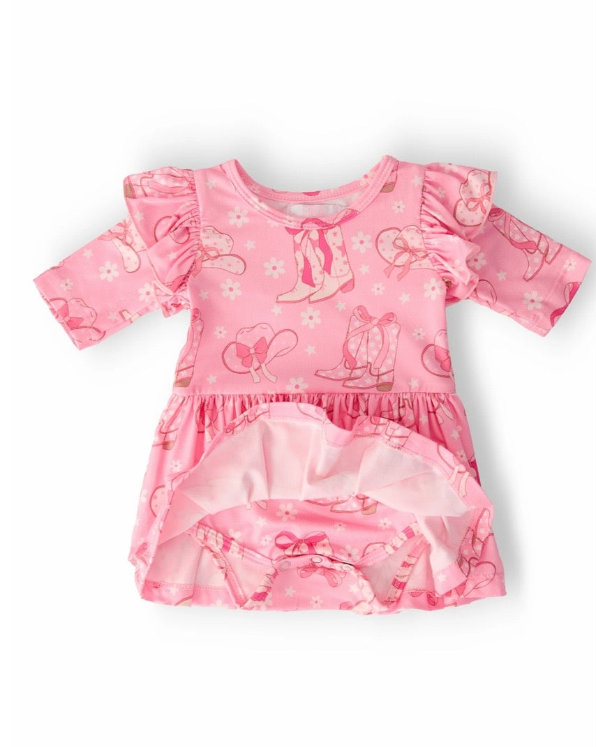 554B- Pink Boots and Bows