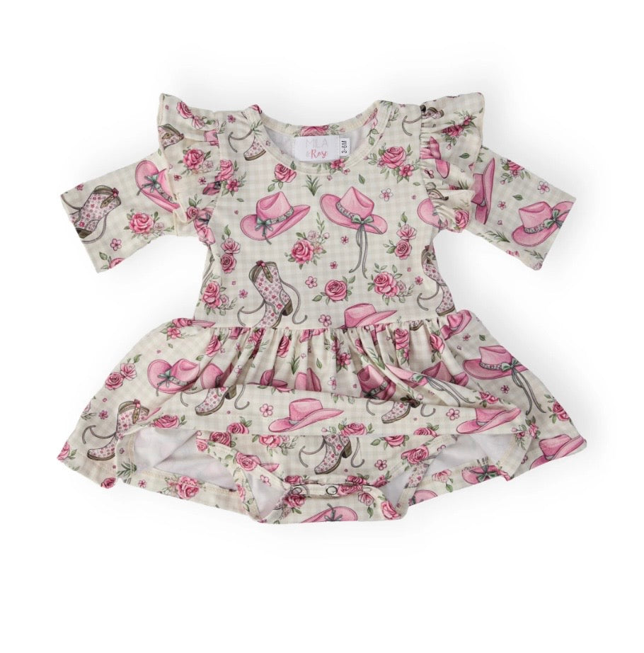 887B Cowgirl Cutie Twirl Onesie
