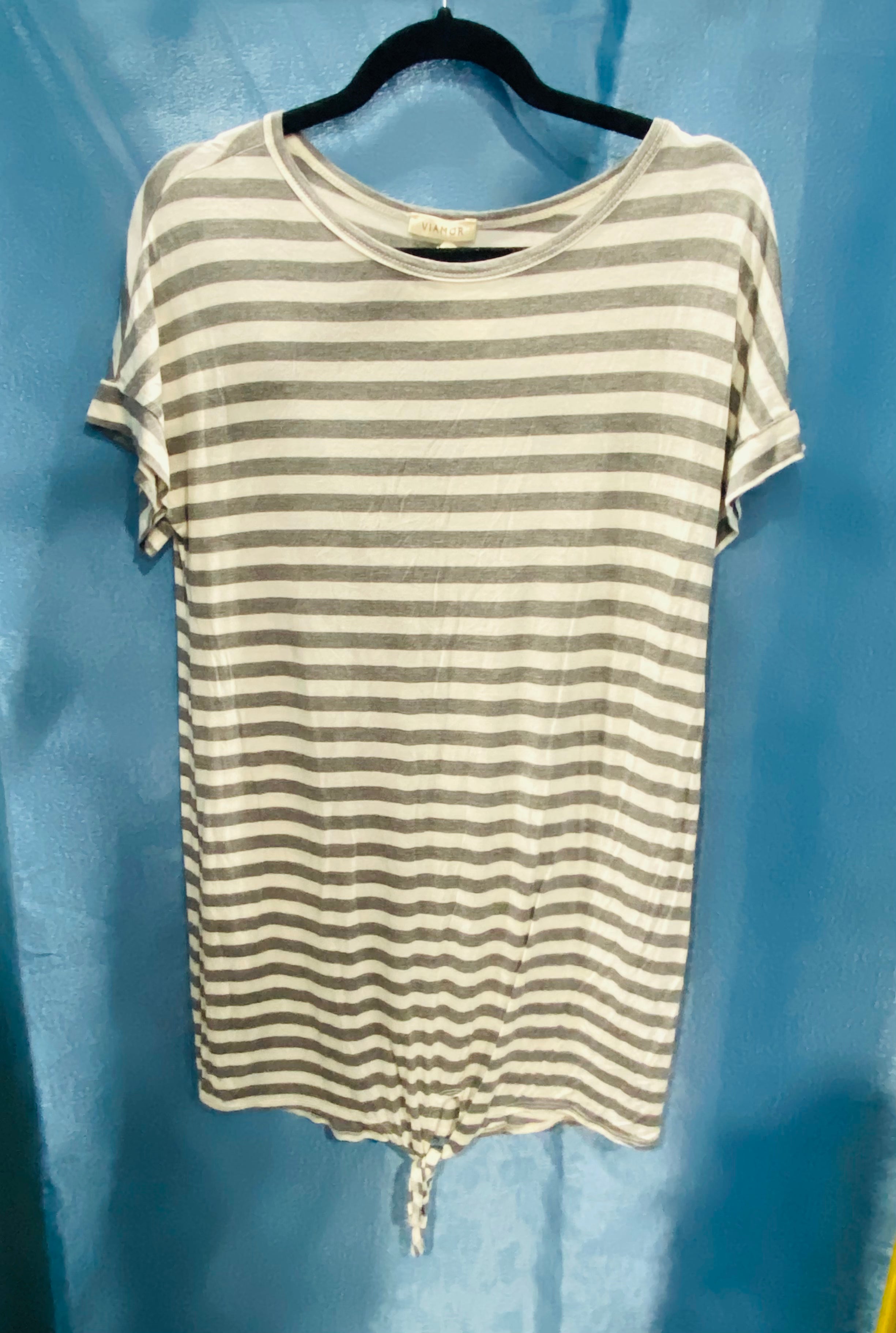 934 Gray Stripes Tunic