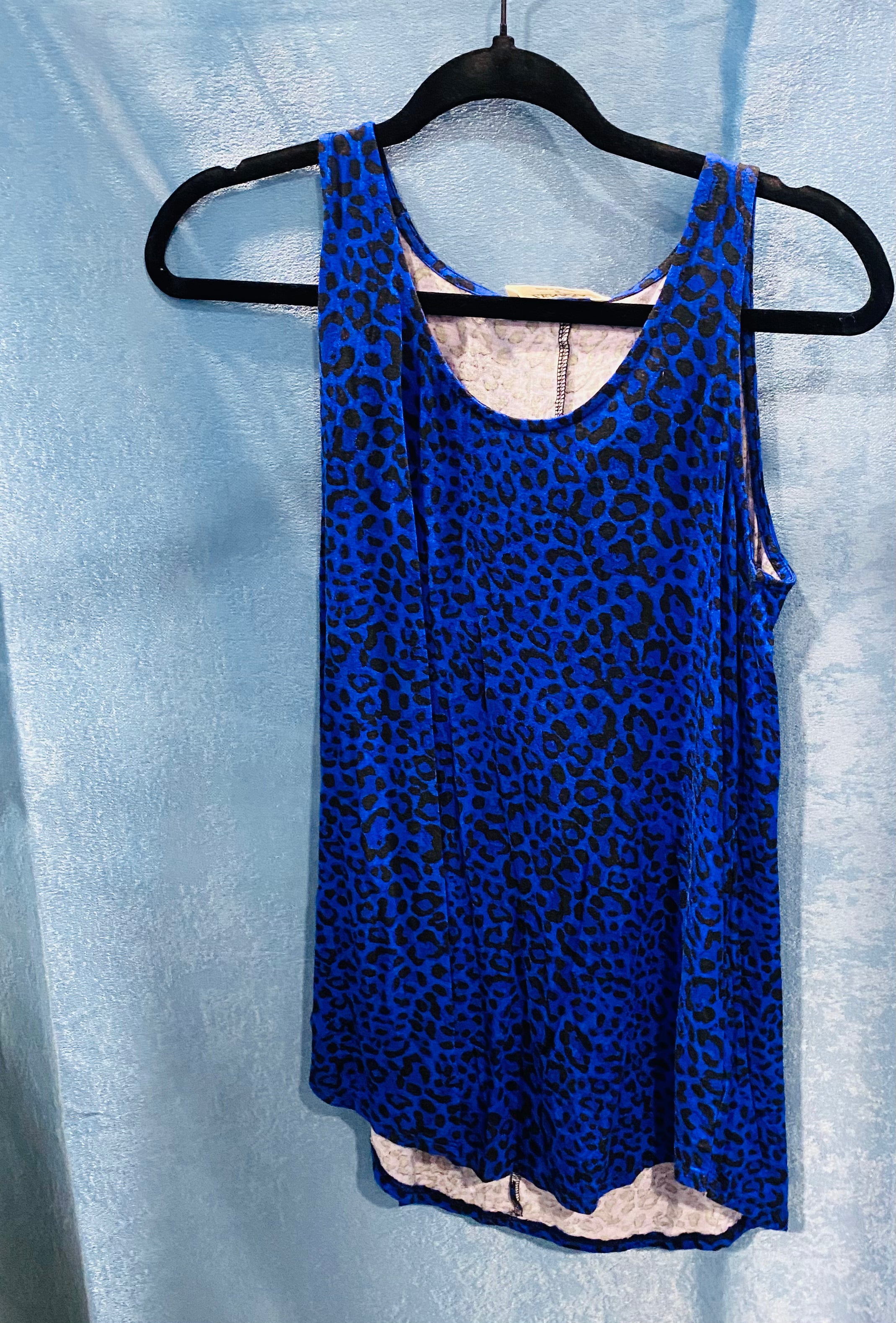 939 Blue Cheetah Tank Top