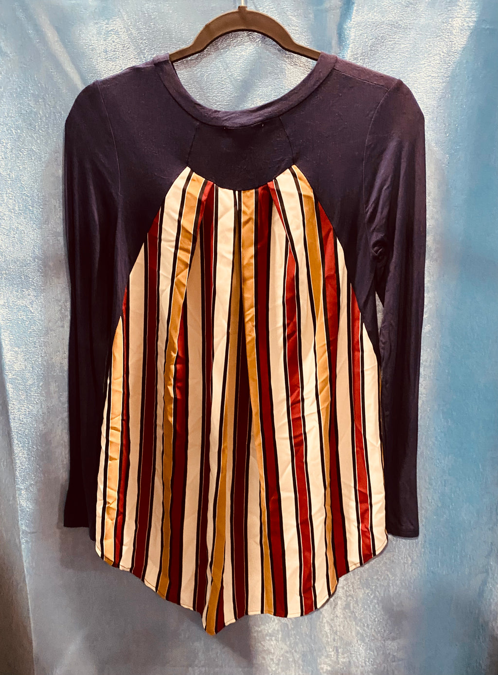 892 Navy Stripes Long Sleeve