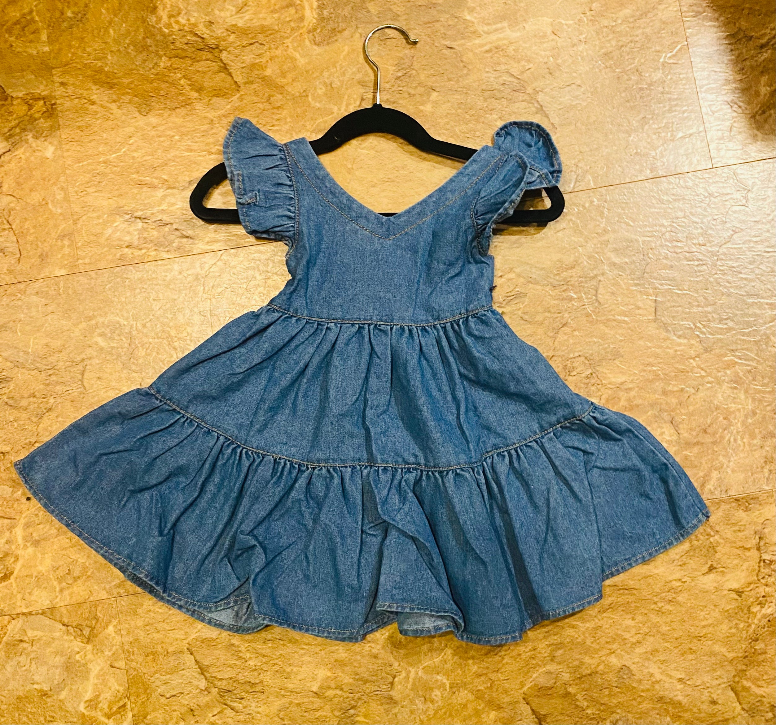 SBBD04 Denim Ruffle Dress