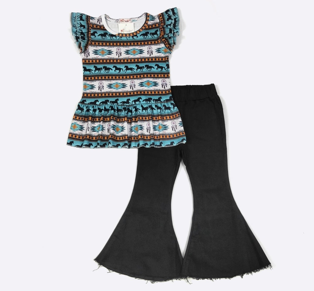 907 Turquoise Aztec Bell Set