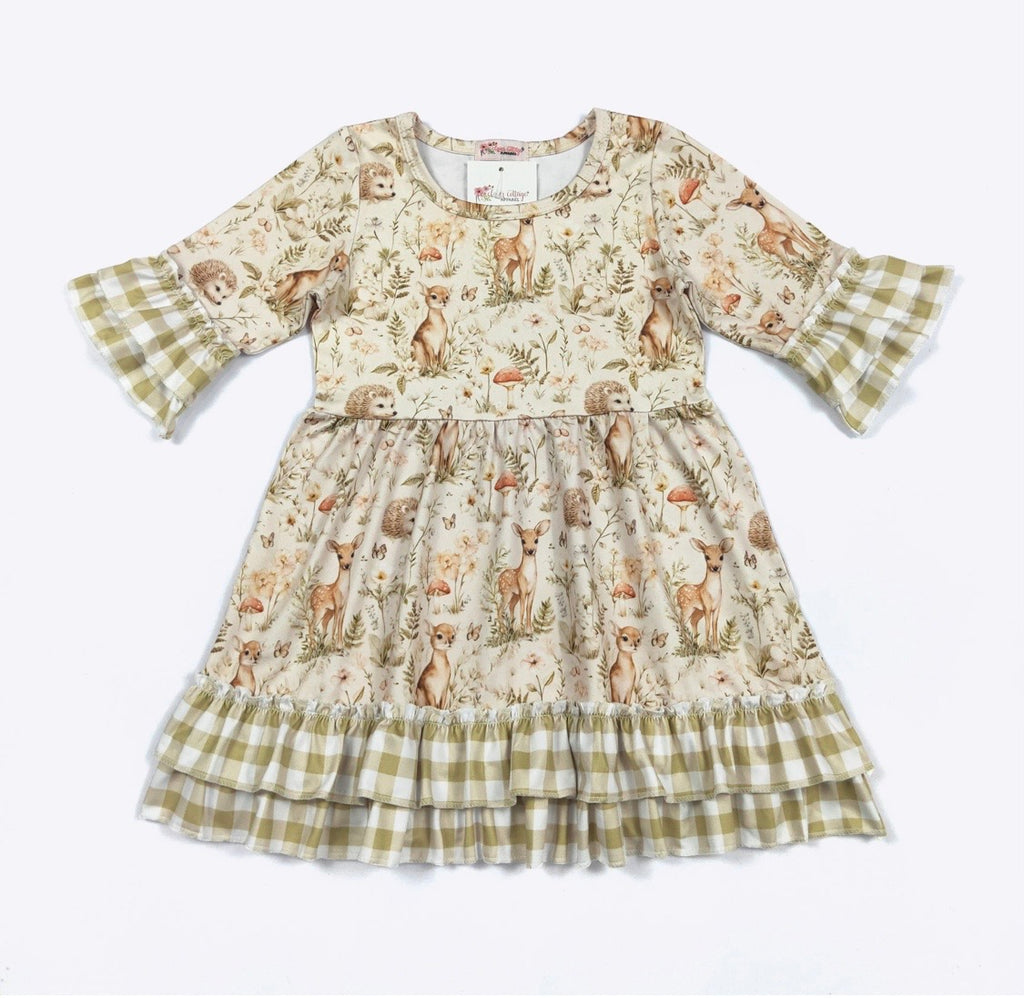 900 Sage Woodlands Girls Dress