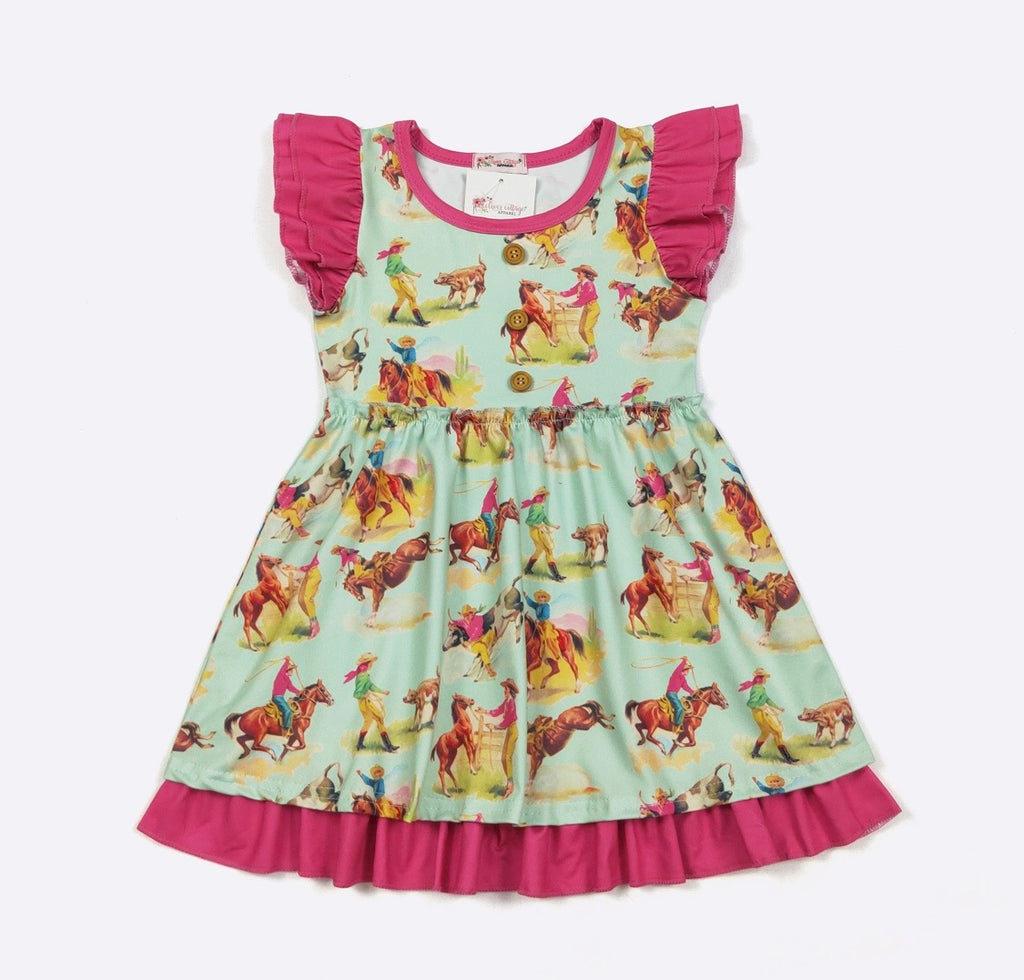 904 Aqua Rodeo Dress