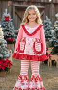 895 Christmas Santa Multi-printed Tunic Bell Set