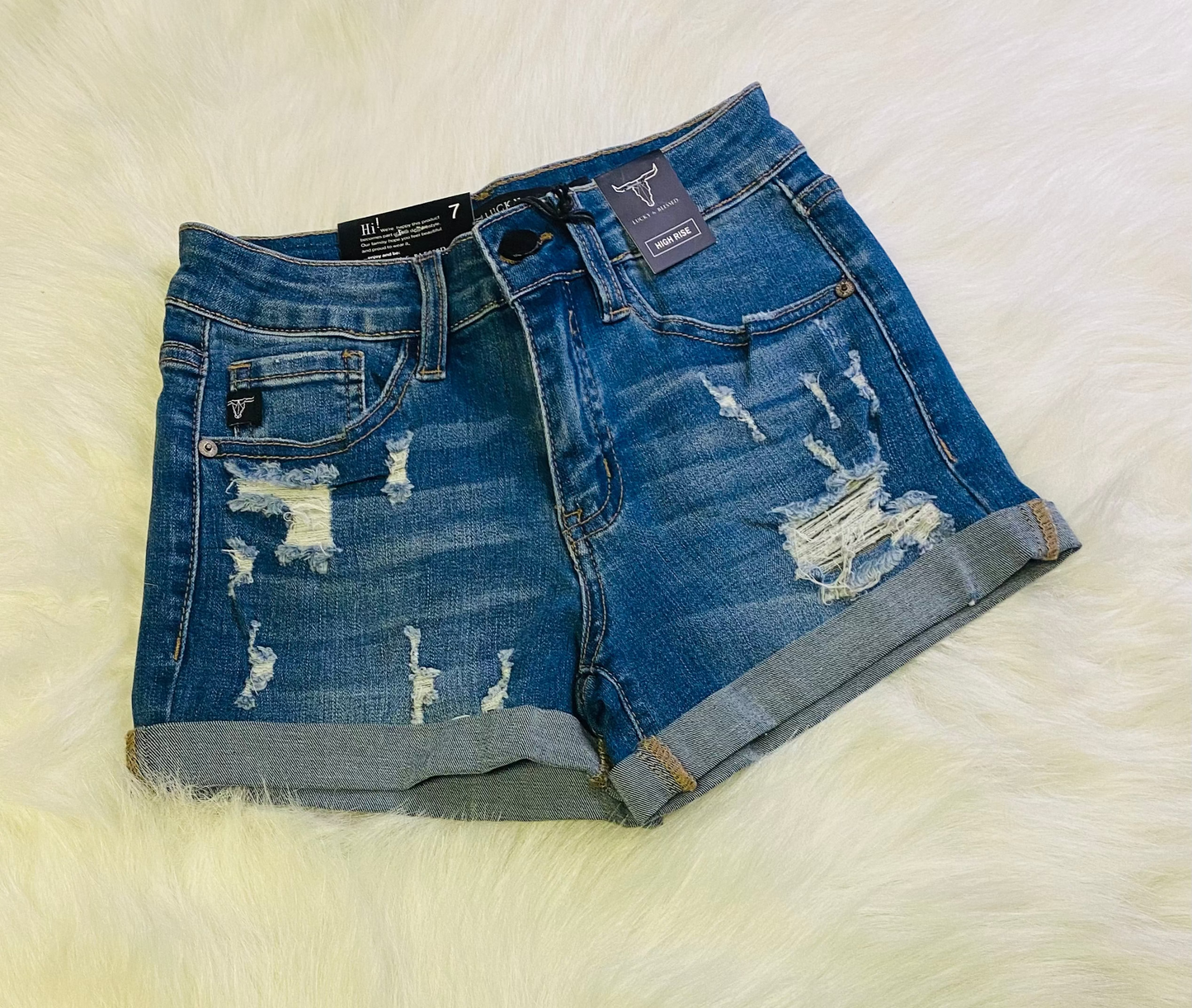 310-High Rise Denim Shorts