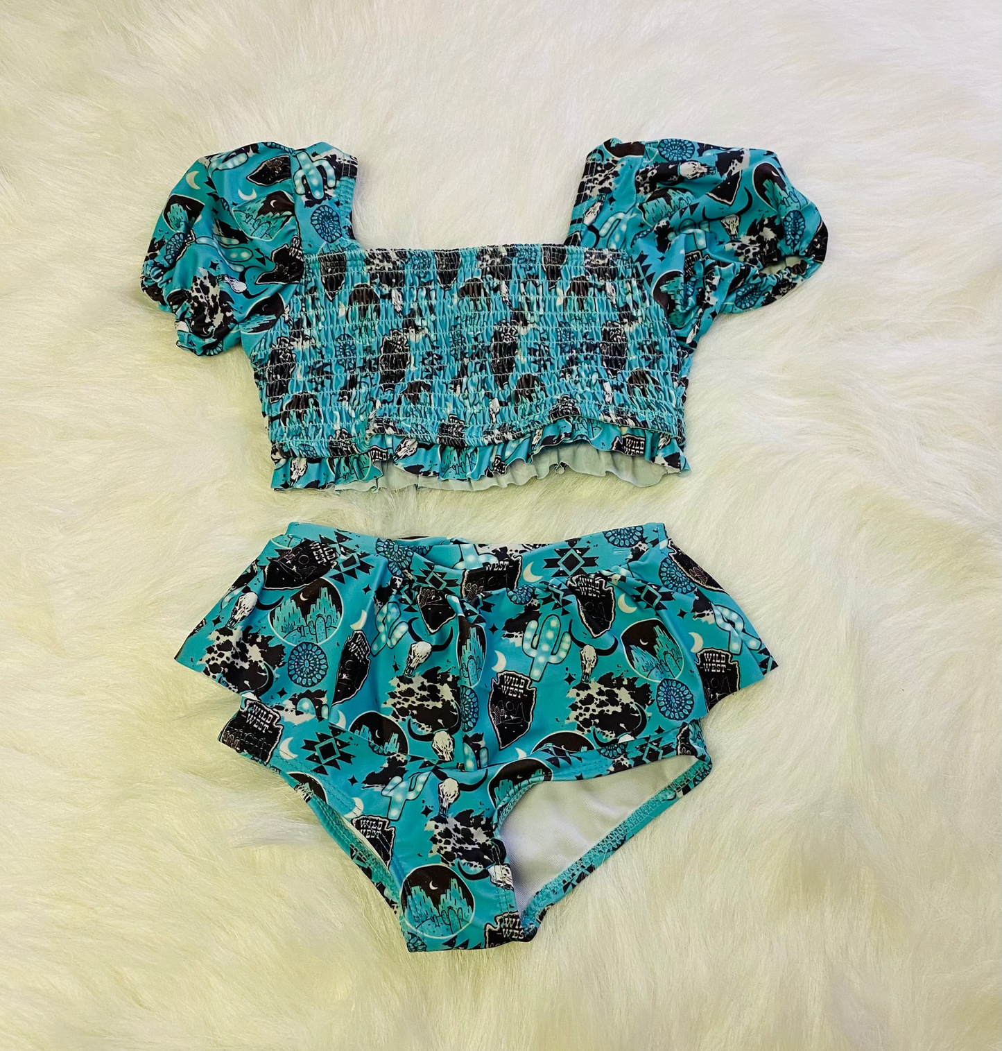 389 - Blue Wild West Swimsuit