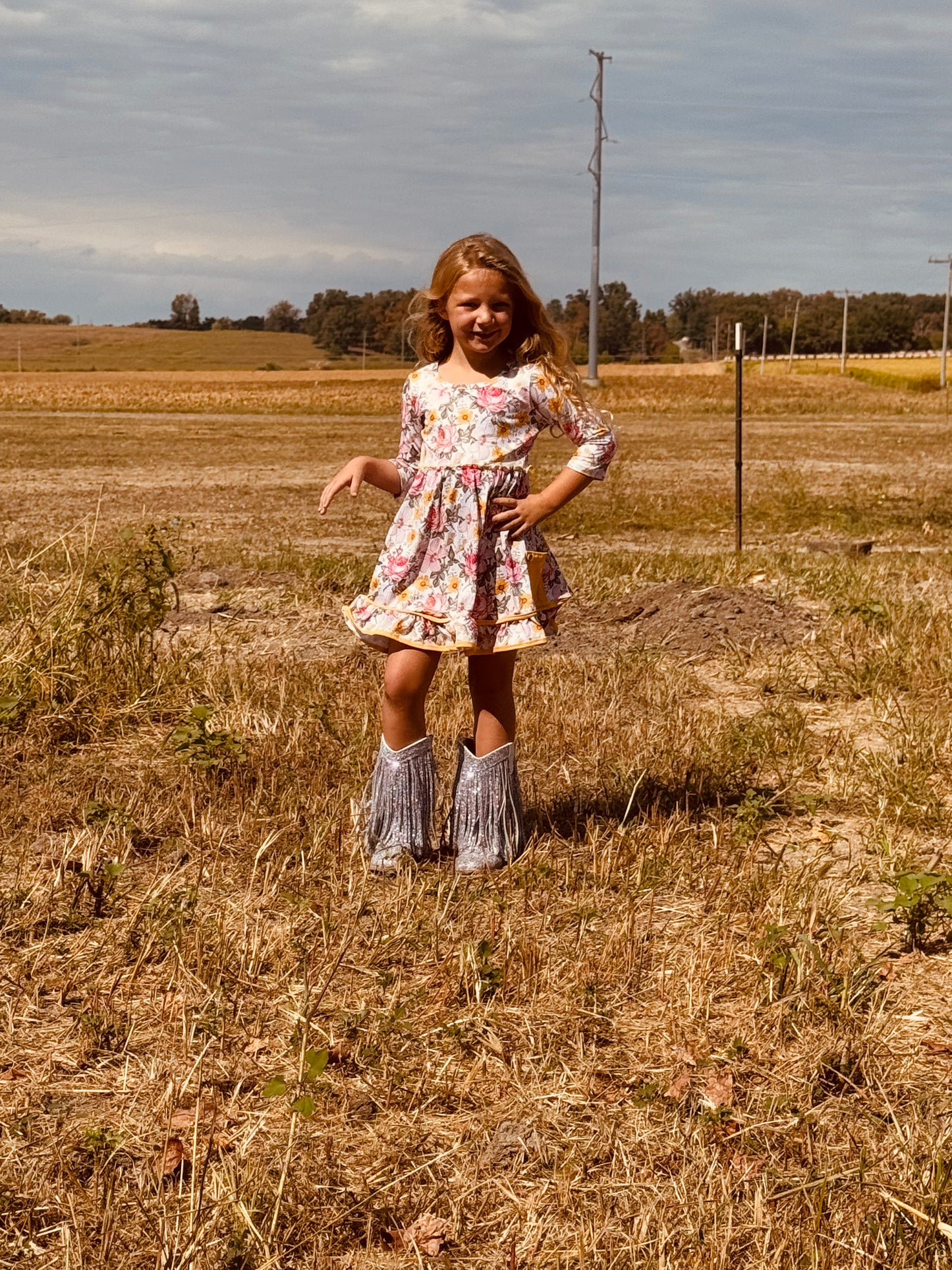 647 Wildflower Ruffle Dress