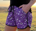 SK665- Bandana Babe Purple Shorts