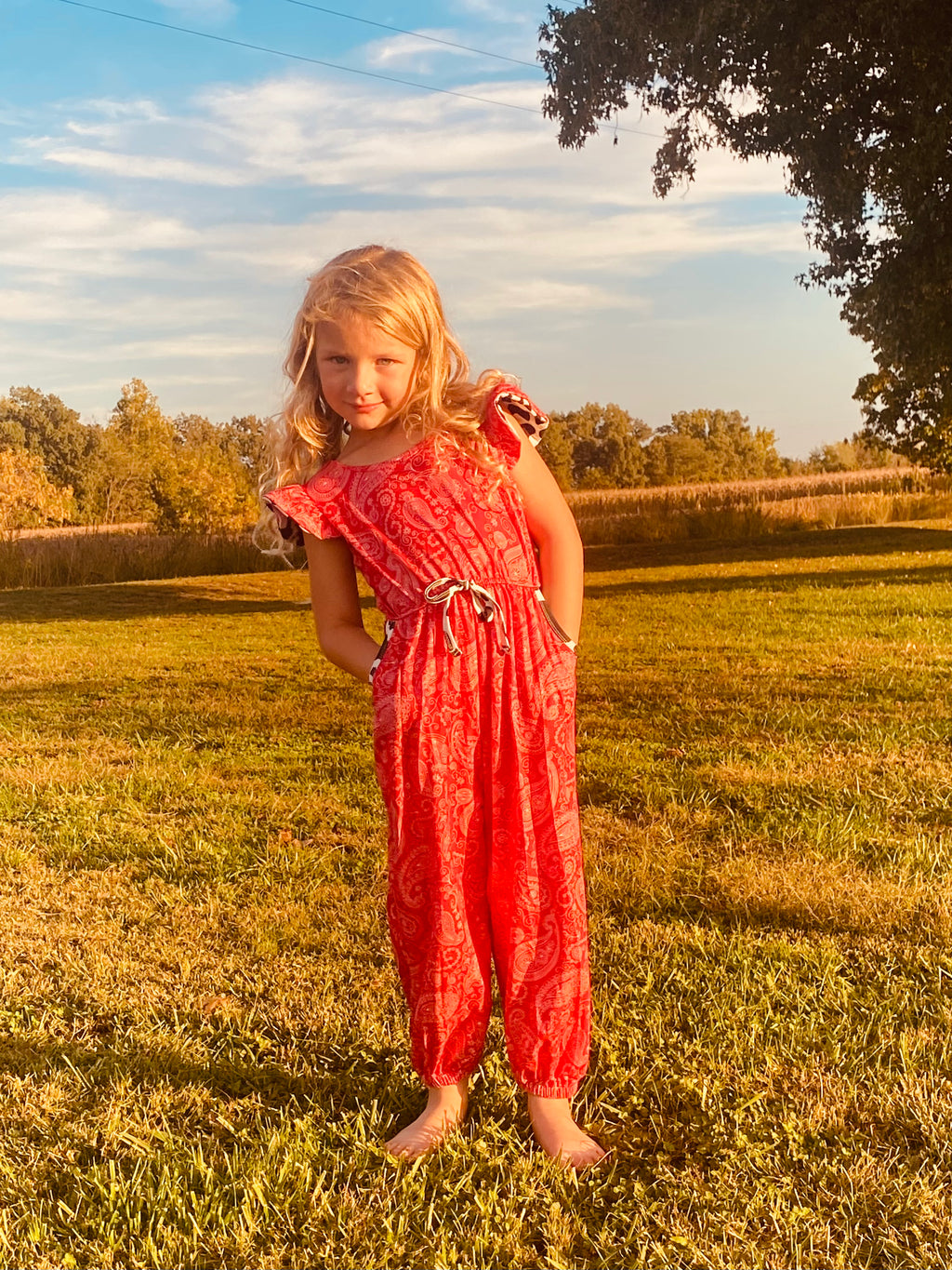 704 Red Bandana Jumpsuit